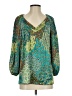Grace Elements Teal 3/4 Sleeve Blouse Size S - photo 1