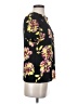 Who What Wear 100% Polyester Floral Black Short Sleeve Blouse Size XS - photo 4