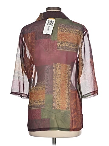 Studio 3/4 Sleeve Button-Down Shirt (view 2)