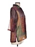 Studio Color Block Brown 3/4 Sleeve Button-Down Shirt Size L (estimated) - photo 4