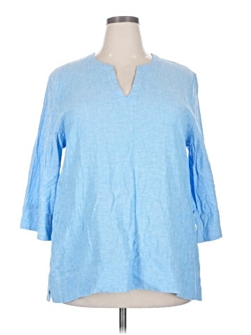 Lands' End 3/4 Sleeve Blouse (view 1)