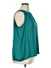 Ann Taylor LOFT Outlet 100% Polyester Teal Sleeveless Blouse Size XL - photo 4