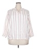 Splendid Stripes White 3/4 Sleeve Blouse Size XXL - photo 1