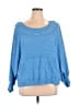 We the Free Blue 3/4 Sleeve Top Size L - photo 1