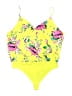 Express 100% Polyester Yellow Bodysuit Size XL - photo 1