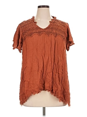 Ultra Pink Short Sleeve Blouse (view 1)