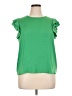 Who What Wear 100% Polyester Green Short Sleeve Top Size XL - photo 1