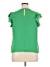 Who What Wear 100% Polyester Green Short Sleeve Top Size XL - photo 2