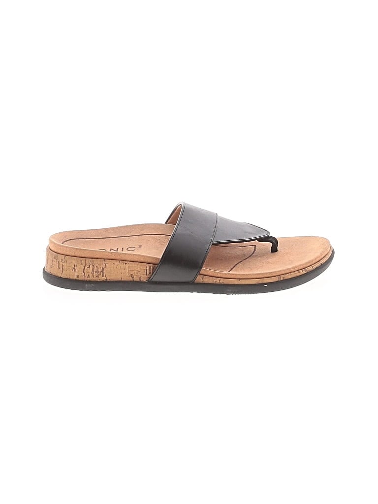Pre-owned Vionic Flip Flops In Black