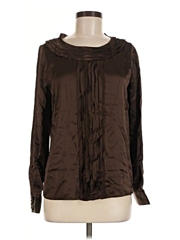 Oscar De La Renta Long Sleeve Silk Top (view 1)