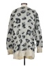 Free People Animal Print Silver Cardigan Size S - photo 2