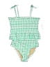 Old Navy Checkered-gingham Green Two Piece Swimsuit Size 4T - photo 1
