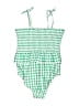 Old Navy Checkered-gingham Green Two Piece Swimsuit Size 4T - photo 2