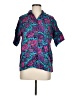 Cielo 100% Polyester Tropical Teal Short Sleeve Blouse Size M - photo 1