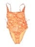 Hurley Print Orange One Piece Swimsuit Size M - photo 1