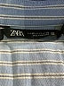Zara Stripes Blue Long Sleeve Button-Down Shirt Size XS - photo 7