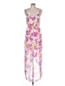 Lush 100% Polyester Floral Pink Casual Dress Size M - photo 2