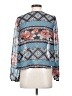 Eyeshadow 100% Polyester Blue Long Sleeve Blouse Size S - photo 2