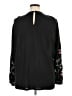 Ann Taylor LOFT 100% Polyester Black Long Sleeve Blouse Size XL - photo 2