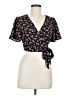 Forever 21 Black Short Sleeve Blouse Size M - photo 1
