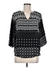 Renee C. 100% Polyester Black 3/4 Sleeve Blouse Size M - photo 1