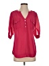 Angie 100% Polyester Pink Red 3/4 Sleeve T-Shirt Size S - photo 1