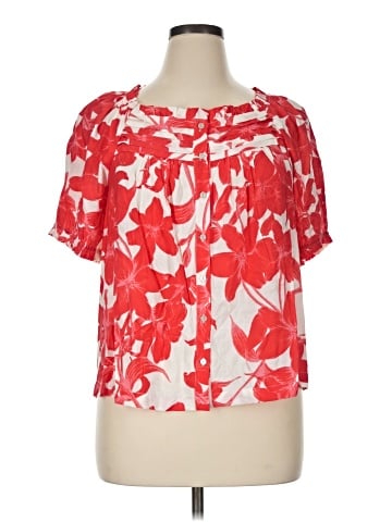 Rose + Olive Short Sleeve Blouse (view 1)