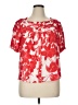 Rose + Olive Red Short Sleeve Blouse Size 1X - photo 1