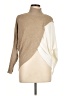 Elan Color Block Tan Turtleneck Sweater Size L - photo 1