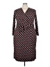 Renee C. Print Black Casual Dress Size 3X - photo 1