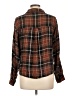 BeachLunchLounge 100% Rayon Plaid Brown 3/4 Sleeve Button-Down Shirt Size L - photo 2