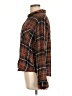 BeachLunchLounge 100% Rayon Plaid Brown 3/4 Sleeve Button-Down Shirt Size L - photo 5