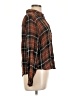BeachLunchLounge 100% Rayon Plaid Brown 3/4 Sleeve Button-Down Shirt Size L - photo 4