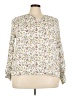 Caslon 100% Modal Floral Ivory 3/4 Sleeve Blouse Size 3X - photo 1