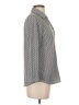Adrianna Papell Polka Dots Gray 3/4 Sleeve Blouse Size S - photo 4
