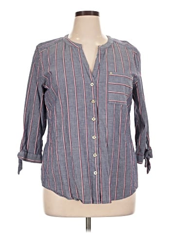 Anne Klein 3/4 Sleeve Button-Down Shirt (view 1)