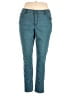 Ruff Hewn Chevron-herringbone Teal Jeans Size 16 - photo 1