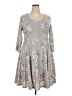 Torrid Floral Gray Casual Dress Size 2X Plus (2) - photo 1