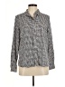 Philosophy Republic Clothing 100% Polyester Houndstooth Silver Long Sleeve Blouse Size M - photo 1