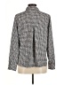 Philosophy Republic Clothing 100% Polyester Houndstooth Silver Long Sleeve Blouse Size M - photo 2