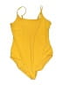 Amazon Essentials Solid Yellow One Piece Swimsuit Size L - photo 1