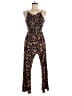Angie 100% Rayon Paisley Brown Jumpsuit Size M - photo 1