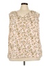 Nine West 100% Polyester Tan Sleeveless Blouse Size 3X - photo 1
