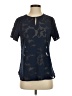 Van Heusen 100% Polyester Blue Short Sleeve Blouse Size XS - photo 1