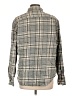 Old Navy 100% Cotton Plaid Gray Long Sleeve Button-Down Shirt Size L - photo 2