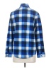 Riders by Lee 100% Polyester Checkered-gingham Blue Long Sleeve Blouse Size S - photo 2