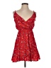 Express 100% Rayon Floral Red Casual Dress Size S - photo 1