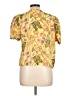 Rose + Olive Yellow Short Sleeve Blouse Size L - photo 2