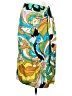J.Crew 100% Silk Print Yellow Silk Skirt Size 0 - photo 1