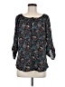Stoosh 100% Polyester Teal 3/4 Sleeve Blouse Size M - photo 1